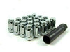 12x1.75 Spline Tuner Lug Nuts [Chrome] - 24 Pieces - Key Included