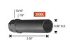 14x1.5 Black 7 Spline Tuner Lug Nuts - 24 Pieces - 2" Tall - Key Included