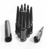 14x1.5 Black Solid Steel Hex Spike 4.4" Tall - 20 Pieces - Key Included