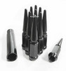 9/16 Black Solid Steel Spike 4.4" Tall [3/4" or 19mm Hex] - 20 Pieces - Key Included