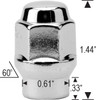 7/16 CLOSED BULGE ET - 3/4" HEX LUG NUTS 1.44" TALL