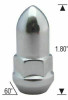 14x1.5 Bulge Acorn Bullet Chrome Lug Nut Length: 1.80" Socket: 3/4"