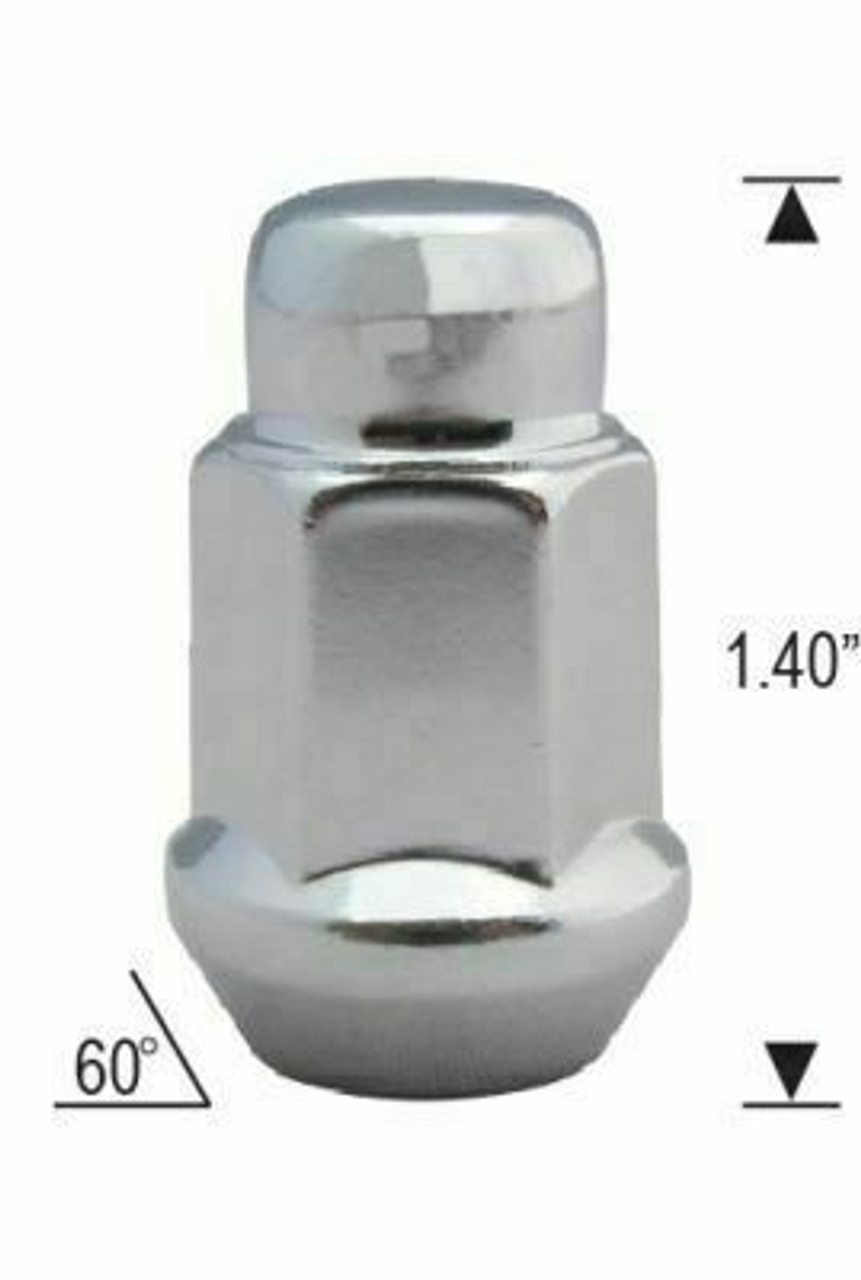 Bulge Acorn Length: 1.40" Socket: 17mm Thread Size: 14mm 1.50