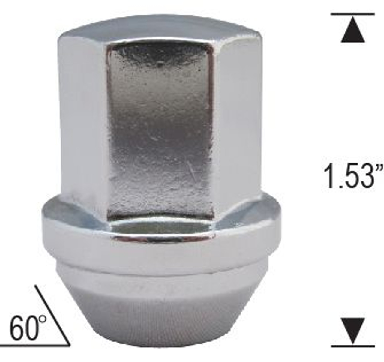 Bulge Acorn Length: 1.53" Socket: 7/8" Thread Size: 14mm 1.50