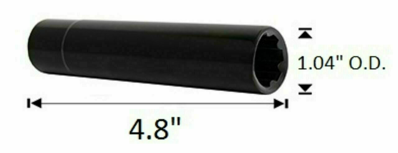 32 Pack - 9/16 Black Duplex Spline Spike [7-Spline] 4.43" Tall - Key Included