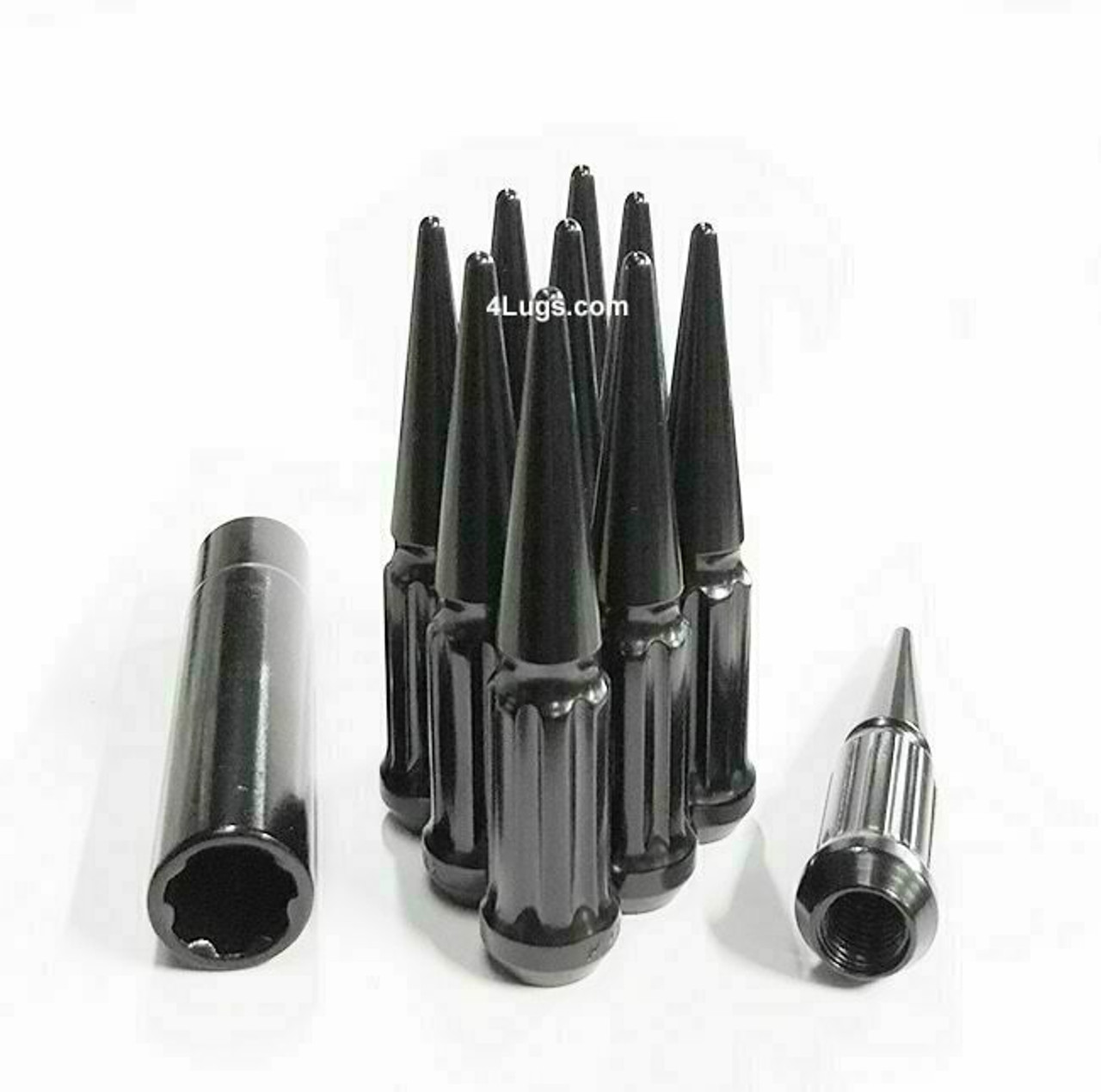 20 Pack - 14x2 Black Duplex Spline Spike [7-Spline] 4.43" Tall - Key Included