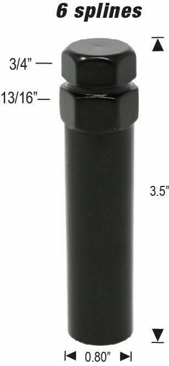 12x1.25 Spline Tuner Lug Nuts [Chrome] - 20 Pieces - Key Included