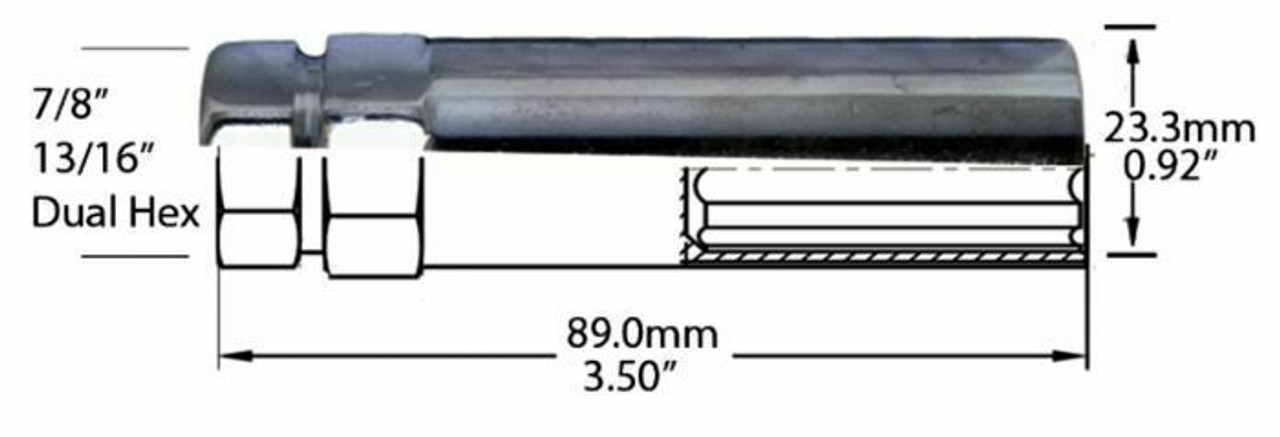 9/16 Chrome 7 Spline Tuner Lug Nuts - 32 Pieces - 2" Tall - Key Included - Install Kit