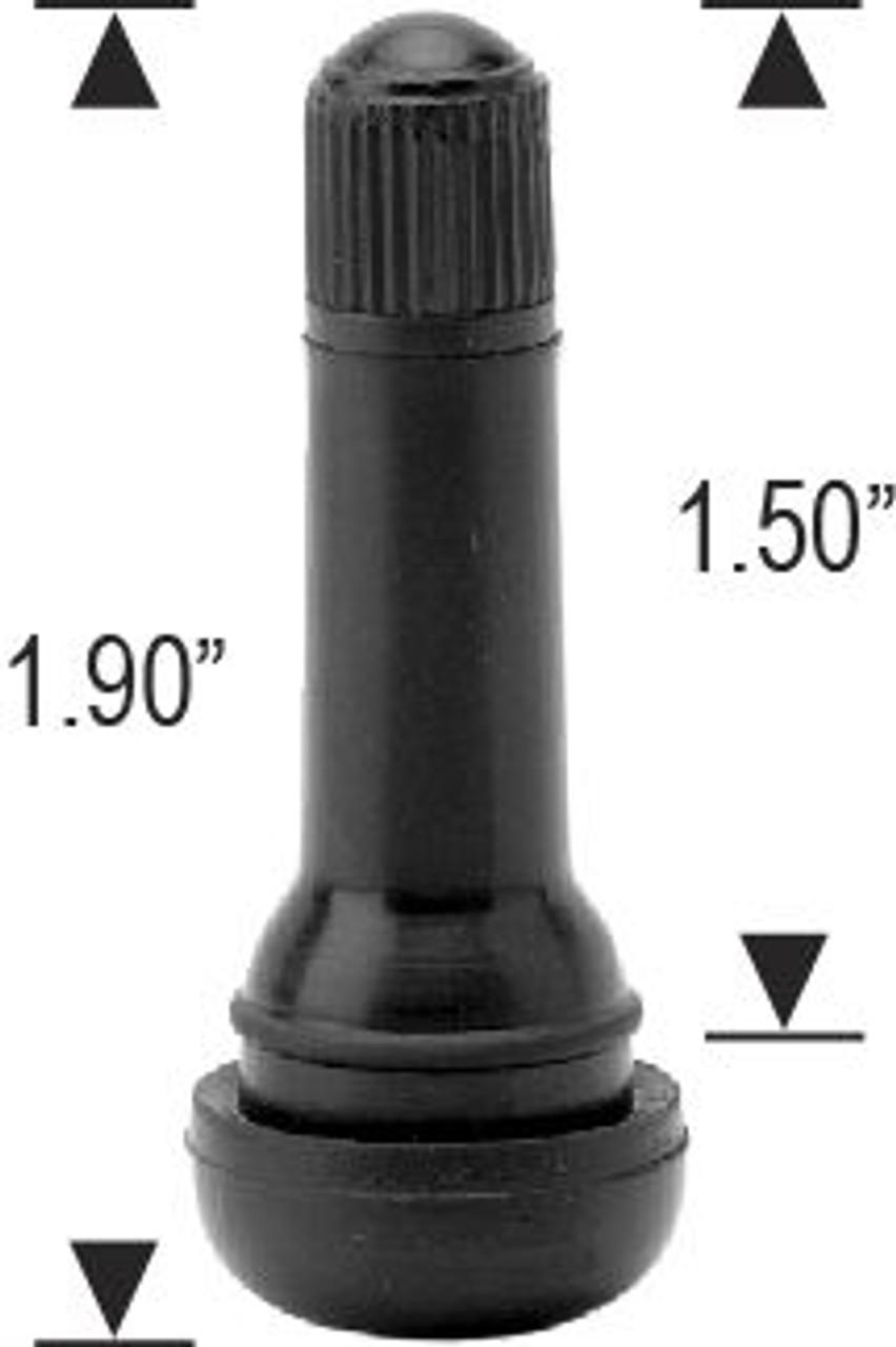 TR414 Valve Stem Passenger Snap-In Finish: Rubber Fits Hole Diameter: 0.453"