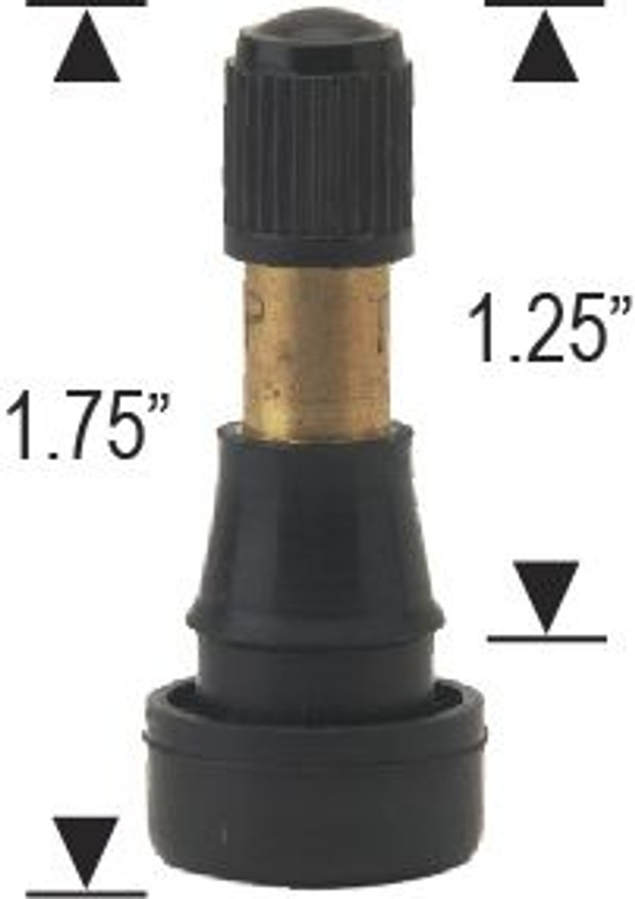 TR600HP Valve Stem High Pressure Snap-In Finish: Rubber / Brass Fits Hole Diameter: 0.453"