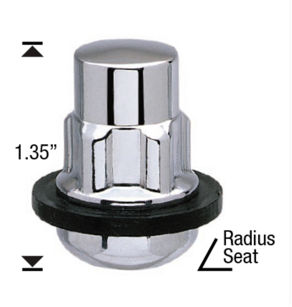 12x1.5 ACORN RADIUS SEAT W/ GROOVE - Honda/Acura OEM Factory Style Wheel Lock Set