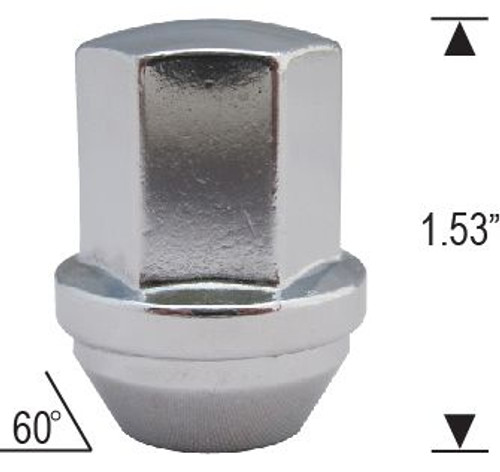 Bulge Acorn Length: 1.53" Socket: 7/8" Thread Size: 14mm 1.50