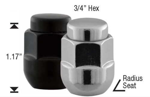 12x1.5 Radius Seat Short Black Factory OEM Lug Nut - Honda/Acura