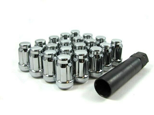 1/2 Spline Tuner Lug Nuts [Chrome] - 24 Pieces - Key Included