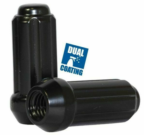 14x1.5 Spline Tuner Lug Nut [Black] - 2" Tall - 6 Sided