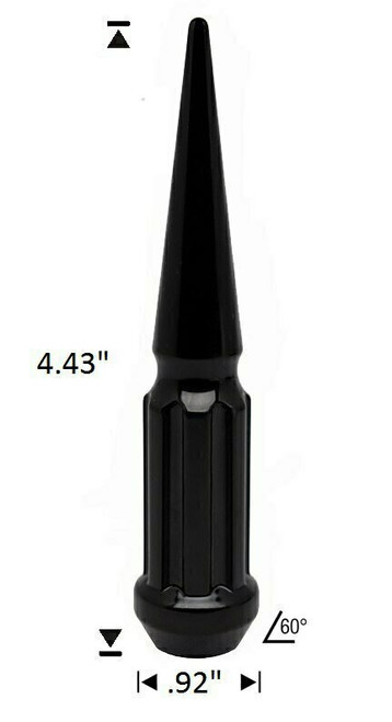 14x1.5 Black Duplex Spline Spike [7-Spline] 4.43" Tall