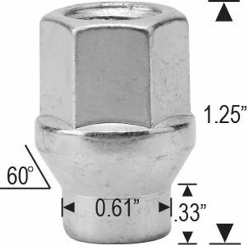 1/2 OPEN BULGE ET - 3/4" HEX LUG NUTS