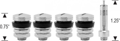 Flush Mount Valve Stem Set Passenger Bolt-On Finish: Chrome