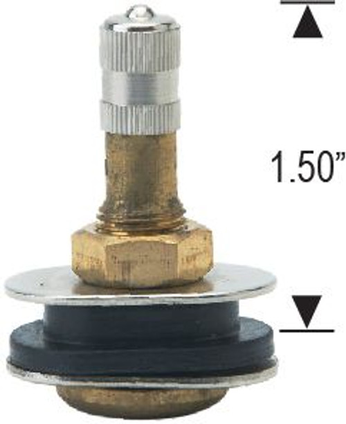 TR501 Oval Valve Stem Truck Bolt-On Finish: Brass Fits Hole Diameter: 0.640" x 0.850"