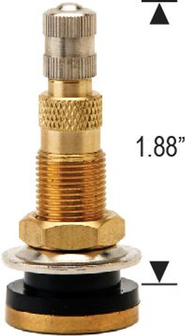 TR618 Air / Liquid Valve Stem Truck Bolt-On Finish: Brass Fits Hole Diameter: 0.625"