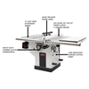 Jet Deluxe XACTA 10" Cabinet Saw, 30" Rip, Cast Iron Wings, 3 HP, 1Ph 230V (708674PK)