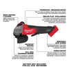 Milwaukee M18 FUEL 5" Paddle Switch Grinder - Bare Tool - (2880-20)