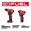 Milwaukee M12 FUEL 2PC COMBO KIT HD/ID - (3497-22)