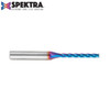 Amana Spektra CNC Spektra Extreme Tool Life Coated Spiral 2D/3D Carving 0.10 Deg Tapered Angle Flat Bottom Bit, 1/8 Dia, 1/4" Shank (46292-K)