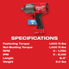 Milwaukee M18 FUEL™ w/ ONE-KEY™ High Torque Impact Wrench 1/2" Friction Ring - Bare Tool-(2863-20)