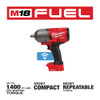 Milwaukee M18 FUEL™ w/ ONE-KEY™ High Torque Impact Wrench 1/2" Friction Ring - Bare Tool - (2863-20)