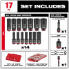 Milwaukee 17 PC Shockwave™ Socket 3/8" Drive SAE Packout™ Set (49-66-6800)