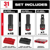 Milwaukee 31 PC Shockwave™  Impact Duty Socket 1/2" Drive Packout™ Set (49-66-6806)