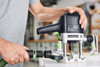 Festool OF 1400 EQ Router with Light Module - IMPERIAL With Festool Guide Stop OF 1400 and Edge Guide (578951-492601-492636)