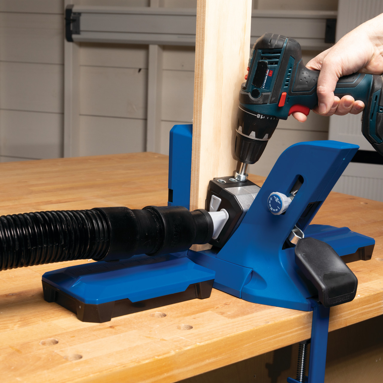 Set Up For Drilling In A Couple Simple Steps: Kreg® Pocket-Hole Jig 520PRO  