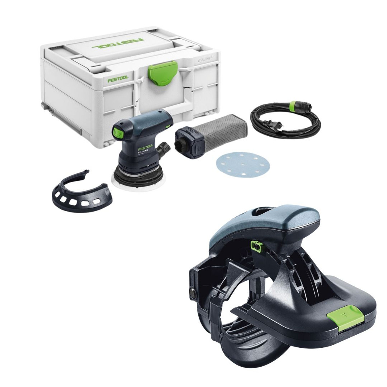 Festool ETS 125 REQ Random Orbital Sander in NEW SYS3 (576070) with Edge  Sanding Guide ETS 125 REQ (205316)