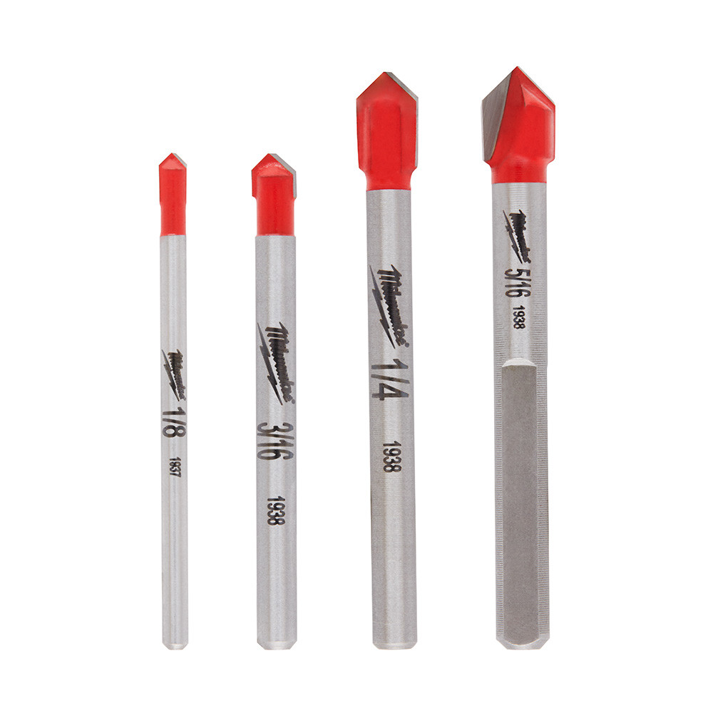 Milwaukee 4PC GLASS AND TILE BIT SET