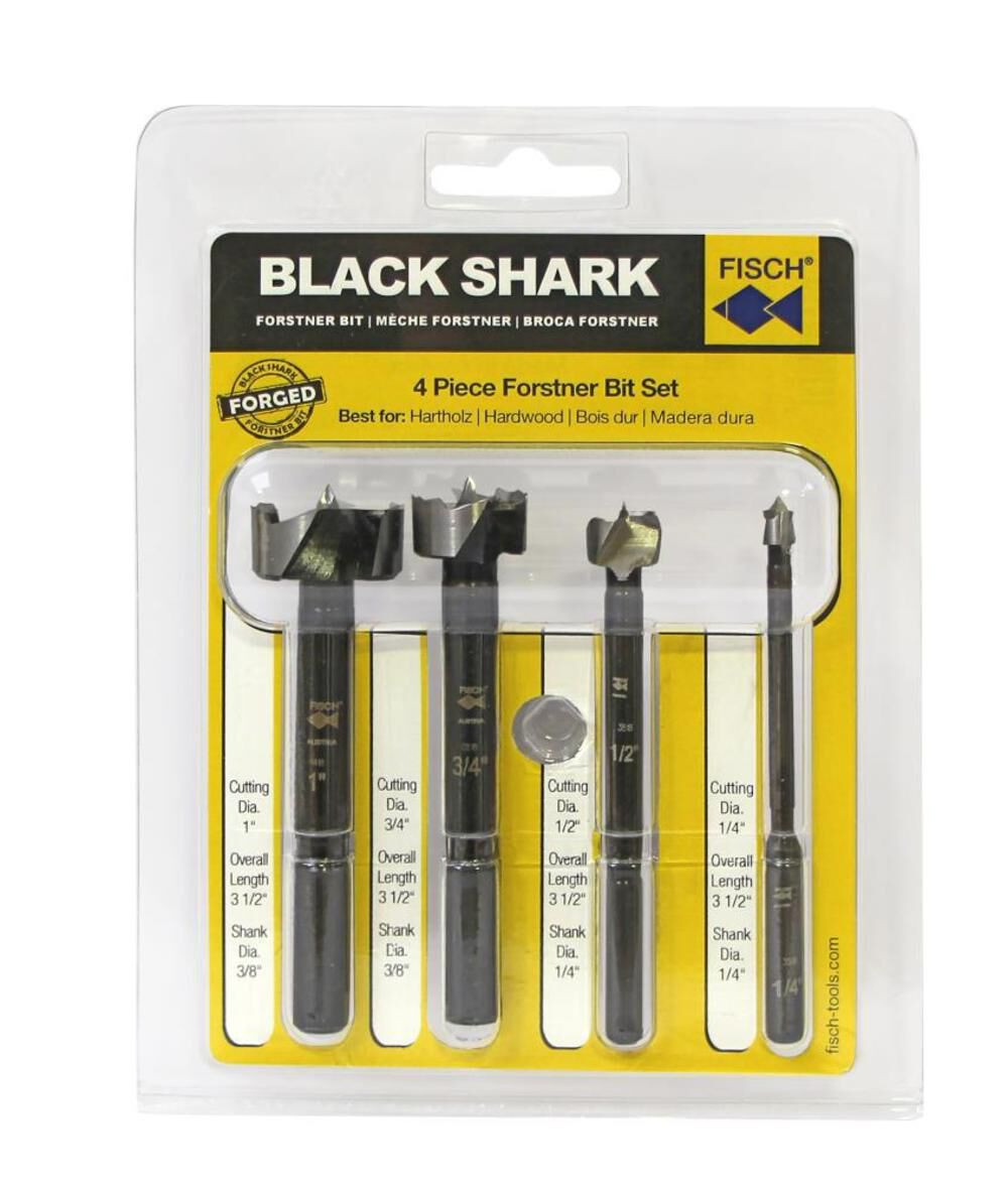 Fisch Black Shark 4 Piece Imperial Bit Set, 1/4