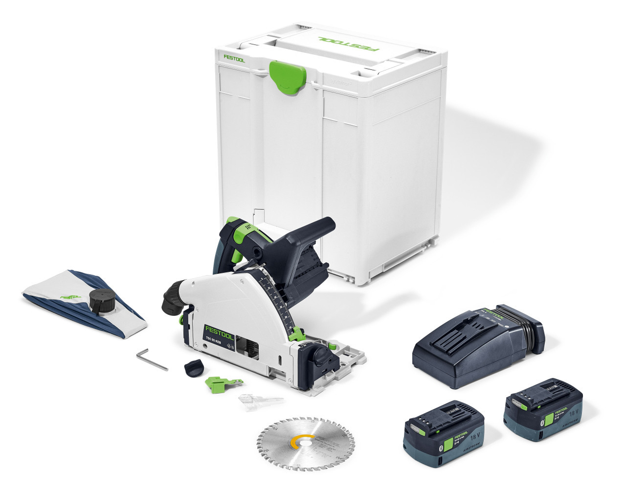 Festool Cordless Track Saw TSC 55 KEBI-F-Plus with FS 1400/2 KP