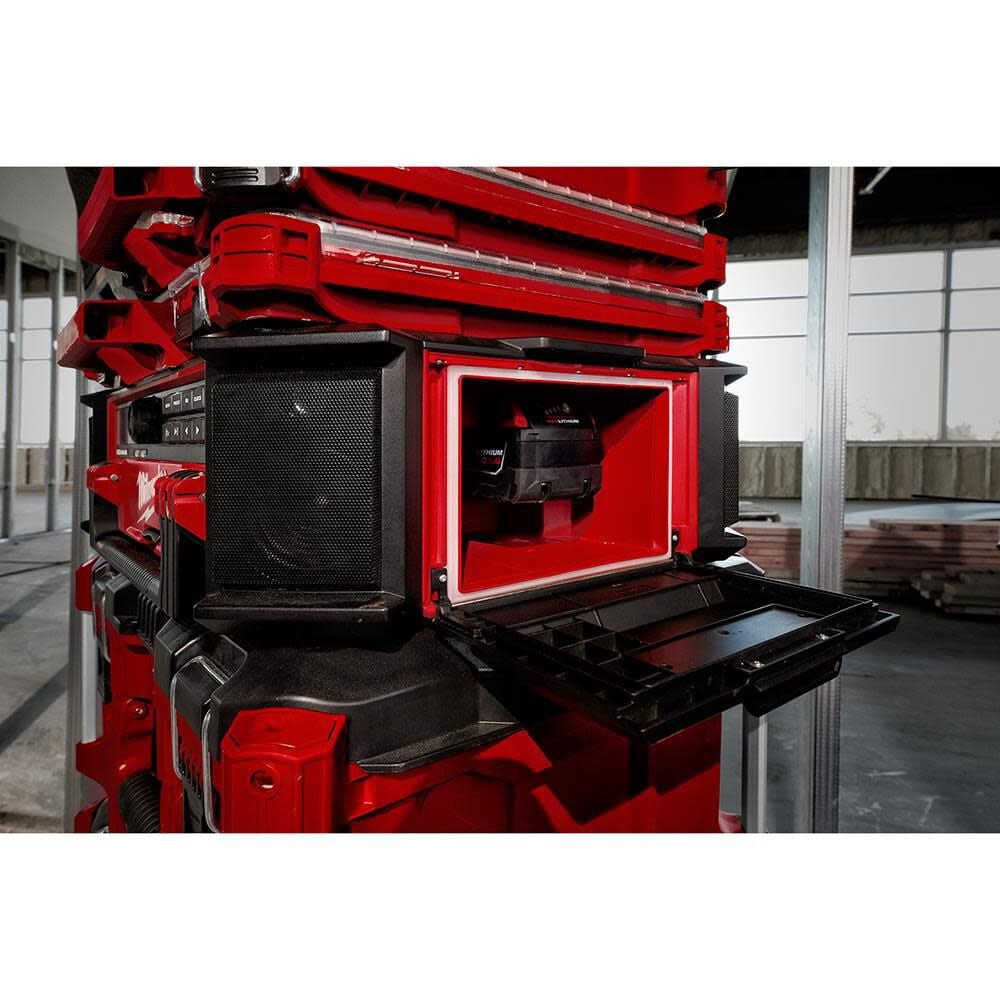 Milwaukee M18™ PACKOUT™ Radio Charger: Rugged Sound and Power on