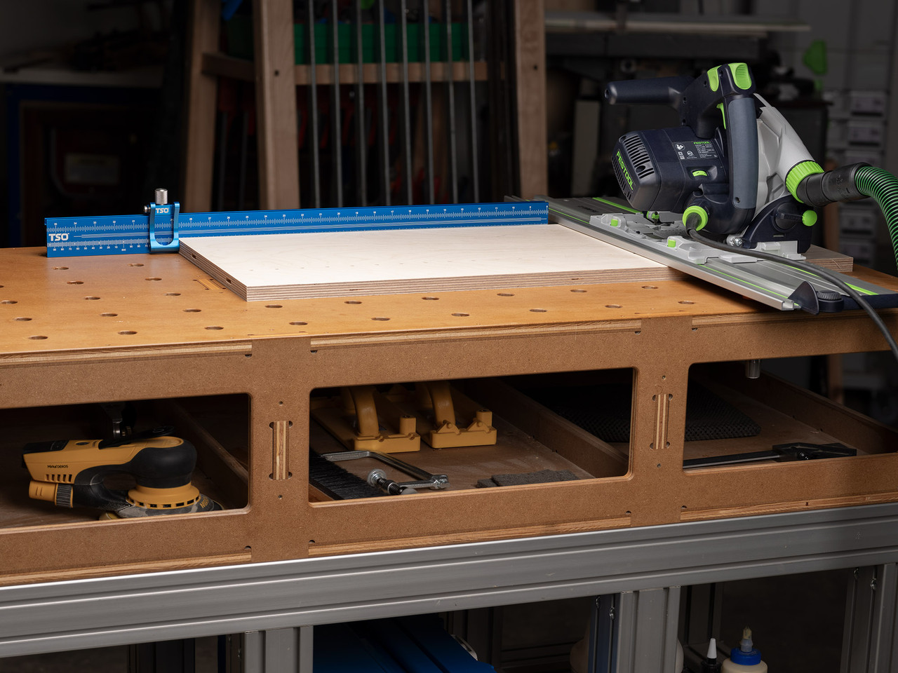 TSO 900mm Multifunction Workbench Fence & Stop Set (61-595