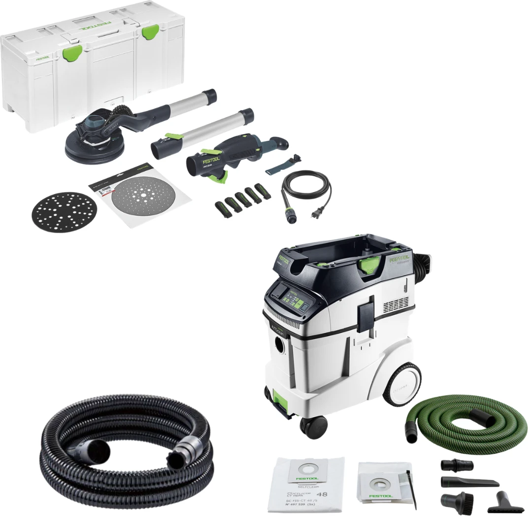 Festool Planex LHS 2 225 EQI‑Plus Drywall Sander Kit w/ CT 48 EI