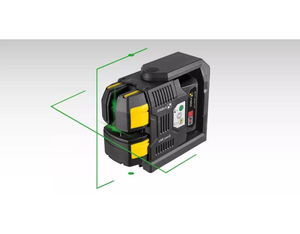 Stabila LAX 500G 12V 7-Piece Cross-Line Laser Kit (03520) | Green
