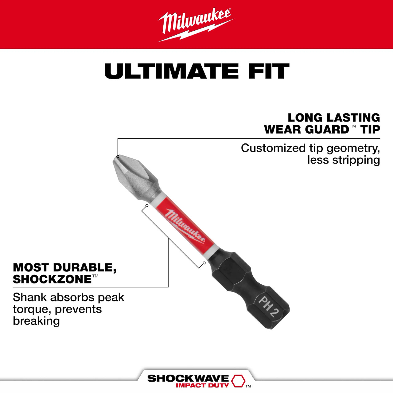Milwaukee 50 PC SHOCKWAVE™ Drill & Drive Set (48-32-4013) | Impact