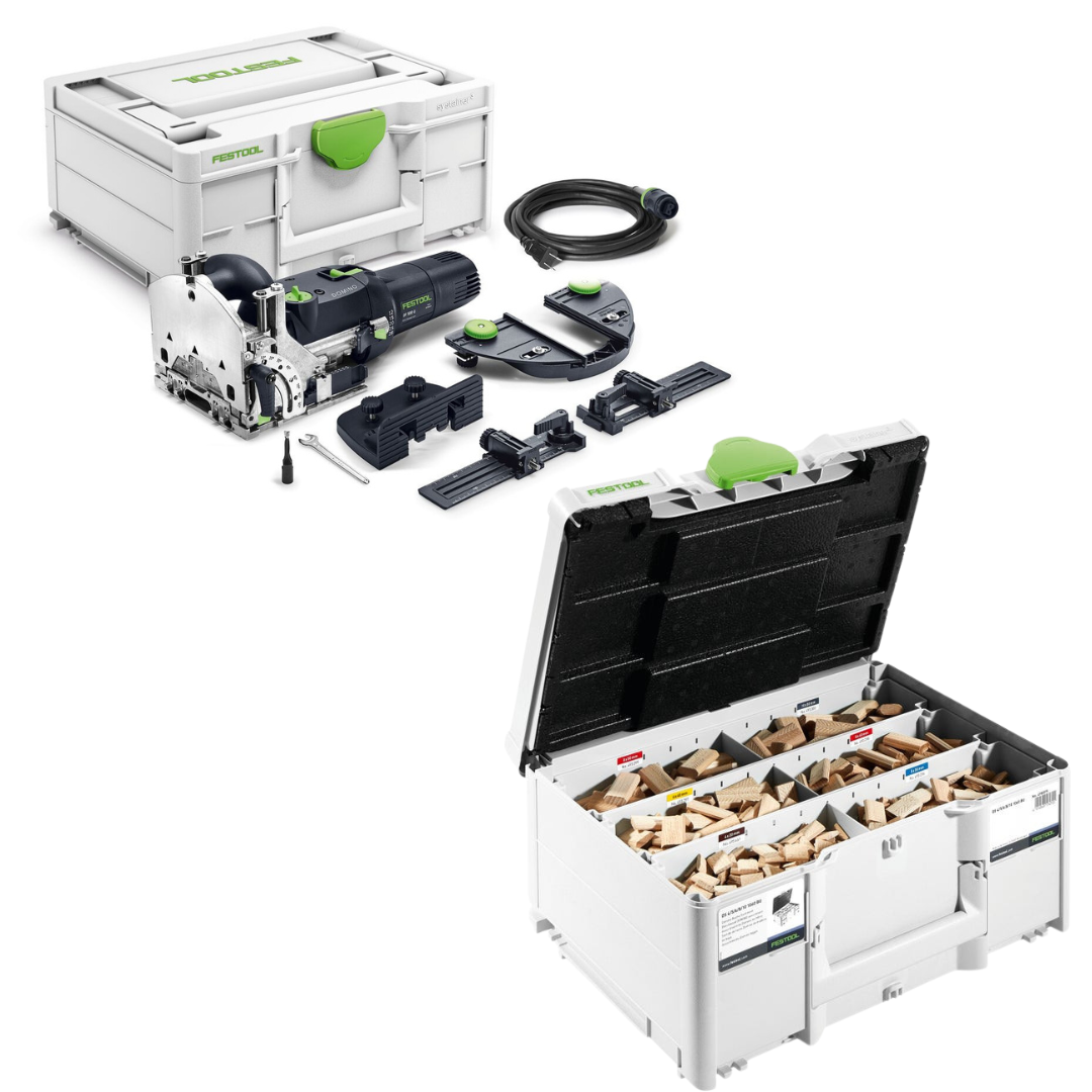 Festool Domino DF 500 RQ Set (578544) + 5 Cutters & 1060 Tenons