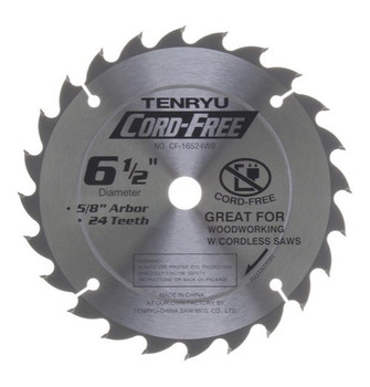 Tenryu Blade - 6-1/2"  24 Tooth 5/8" Arbor 3900 RPM (CF-16524WB)