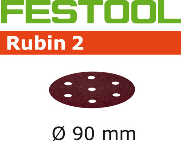 Festool Rubin 2 | 90 Round | 180 Grit | Pack of 50 (499083)
