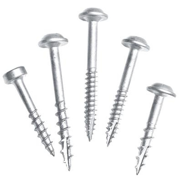 Kreg Zinc Pocket-Hole Screws 2-1/2", #8 Coarse, Washer Head, 2000 Count (SML-C250-2000)