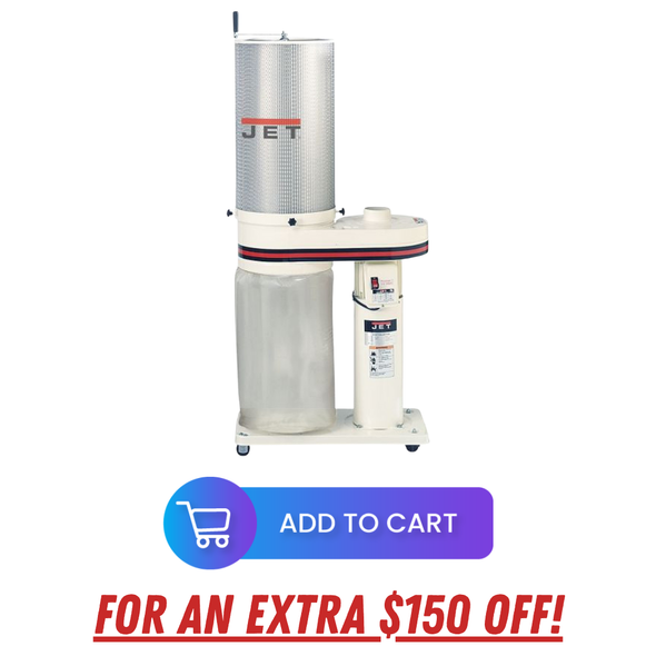 Jet 650 CFM Dust Collector with 2 Micron Canister Filter (708642CK)