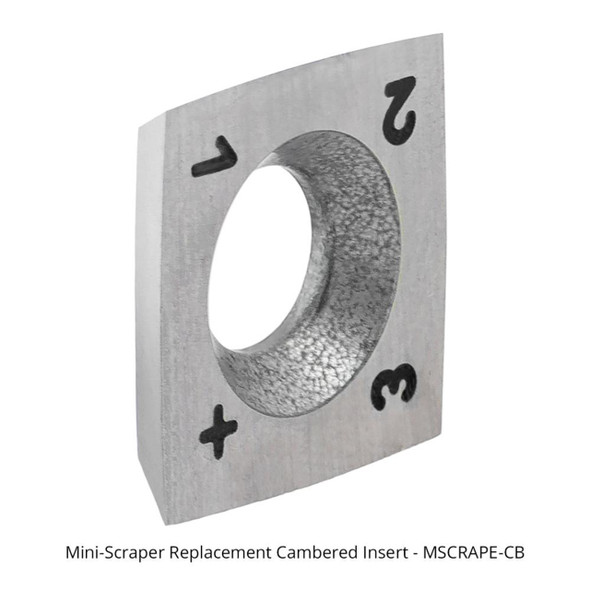 Mini-Scraper Replacement Cambered Insert Only (MSCRAPE-CB)