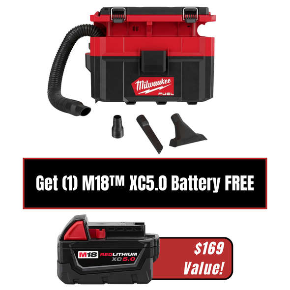 Milwaukee M18 FUEL PACKOUT 2.5 GAL WET/DRY VAC - Bare Tool-(0970-20)